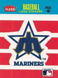 1986 Fleer Classic Miniatures - Logo Stickers (Stripes) #NNO Seattle Mariners Front