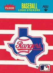 1986 Fleer Classic Miniatures - Logo Stickers (Stripes) #NNO Texas Rangers Front