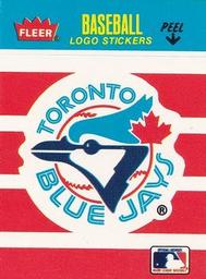 1986 Fleer Classic Miniatures - Logo Stickers (Stripes) #NNO Toronto Blue Jays Front
