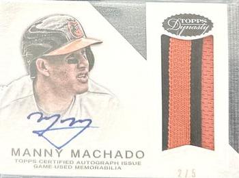 2016 Topps Dynasty - Autograph Patches Silver #AP-MMA7 Manny Machado Front