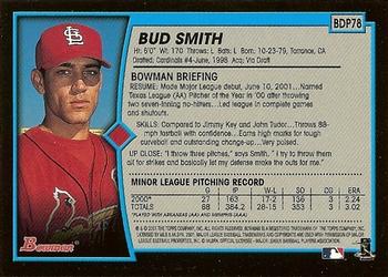 2001 Bowman Draft Picks & Prospects #BDP78 Bud Smith Back