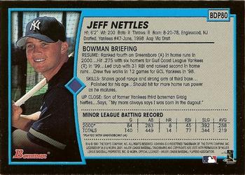 2001 Bowman Draft Picks & Prospects #BDP80 Jeff Nettles Back