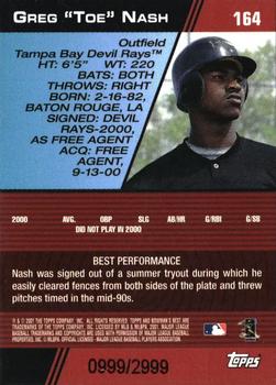 2001 Bowman's Best #164 Greg Nash Back