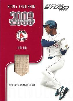 2003 Donruss Studio - Player Collection Red #NNO Rickey Henderson Front