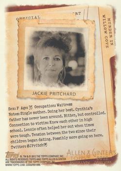 2012 Topps Allen & Ginter - Murder in Willow Cove #NNO Jackie Pritchard Front
