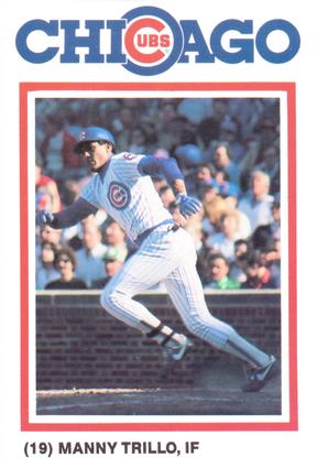 1986 Gatorade Chicago Cubs #NNO Manny Trillo Front