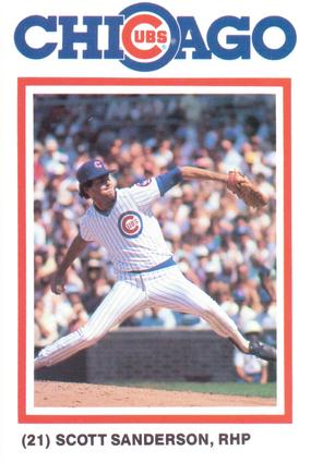 1986 Gatorade Chicago Cubs #NNO Scott Sanderson Front