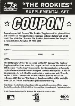 2001 Donruss #NNO The Rookies Coupon Back