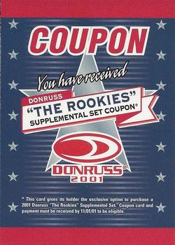 2001 Donruss #NNO The Rookies Coupon Front