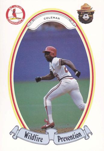 1987 St. Louis Cardinals Smokey #24 Vince Coleman Front