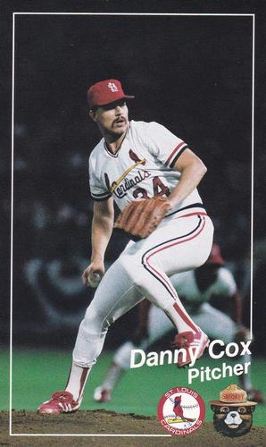 1988 St. Louis Cardinals Smokey #2 Danny Cox Front