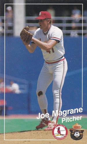 1988 St. Louis Cardinals Smokey #6 Joe Magrane Front
