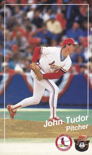 1988 St. Louis Cardinals Smokey #9 John Tudor Front