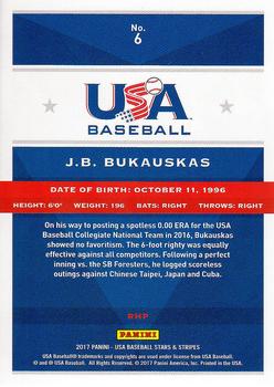 2017 Panini USA Baseball Stars & Stripes #6 J.B. Bukauskas Back