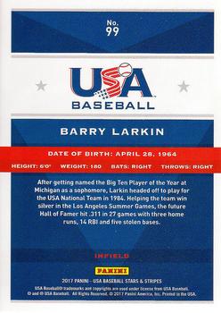 2017 Panini USA Baseball Stars & Stripes #99 Barry Larkin Back