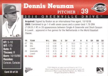 2010 MultiAd Greenville Drive #23 Dennis Neuman Back