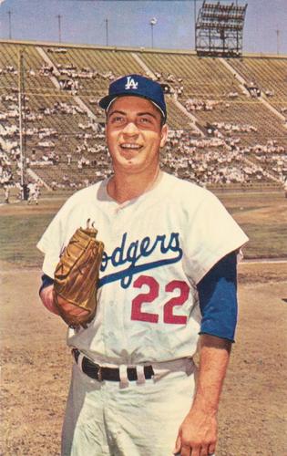 1960 Los Angeles Dodgers Postcards #NNO Johnny Podres Front