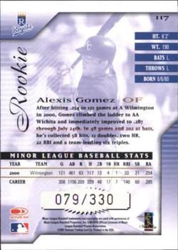 2001 Donruss Signature #117 Alexis Gomez Back