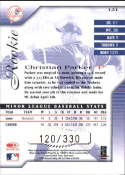 2001 Donruss Signature #121 Christian Parker Back