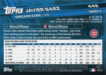 2017 Topps - Rainbow Foil #442 Javier Baez Back