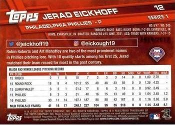 2017 Topps - Gold #12 Jerad Eickhoff Back