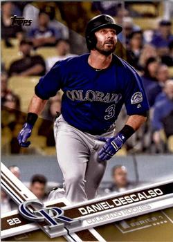 2017 Topps - Gold #17 Daniel Descalso Front