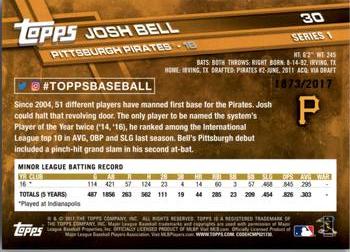 2017 Topps - Gold #30 Josh Bell Back