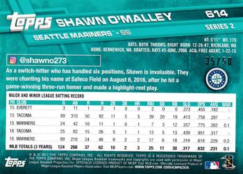 2017 Topps - Father's Day Powder Blue #614 Shawn O'Malley Back