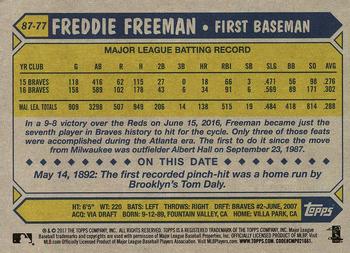 2017 Topps - 1987 Topps Baseball 30th Anniversary #87-77 Freddie Freeman Back