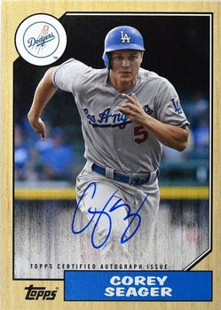 2017 Topps - 1987 Topps Baseball 30th Anniversary Autographs #1987A-CSE Corey Seager Front