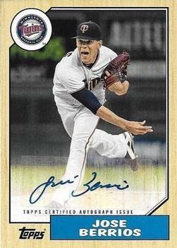 2017 Topps - 1987 Topps Baseball 30th Anniversary Autographs #1987A-JBE Jose Berrios Front