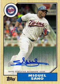 2017 Topps - 1987 Topps Baseball 30th Anniversary Autographs #1987A-MSA Miguel Sano Front
