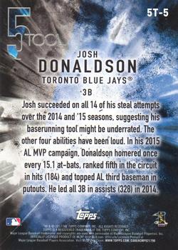 2017 Topps - 5 Tool #5T-5 Josh Donaldson Back