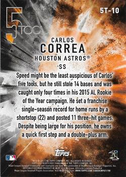 2017 Topps - 5 Tool #5T-10 Carlos Correa Back