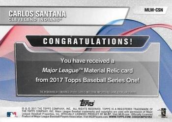 2017 Topps - Major League Material Relics #MLM-CSN Carlos Santana Back