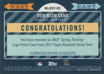 2017 Topps - MLB Spring Training Manufactured Logo Patch Relics Gold #MLBST-RC Robinson Cano Back
