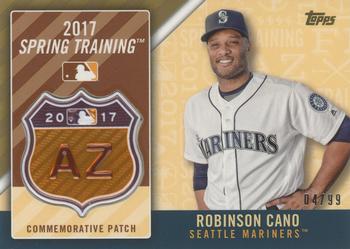 2017 Topps - MLB Spring Training Manufactured Logo Patch Relics Gold #MLBST-RC Robinson Cano Front