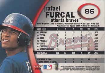 2001 Fleer E-X #86 Rafael Furcal Back