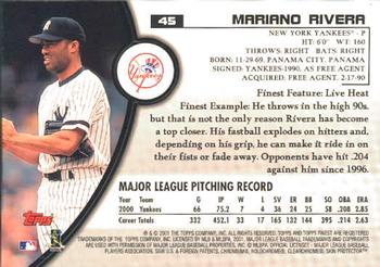 2001 Finest #45 Mariano Rivera Back
