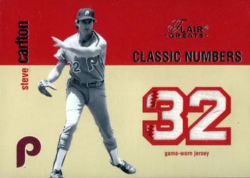 2003 Flair Greats - Classic Numbers Game Used #NNO Steve Carlton Front