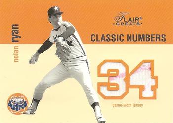 2003 Flair Greats - Classic Numbers Game Used Dual #NNO Nolan Ryan / Steve Carlton Front