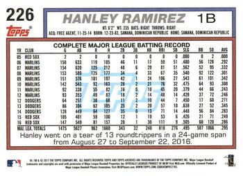 2017 Topps Archives #226 Hanley Ramirez Back
