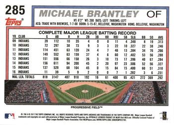 2017 Topps Archives #285 Michael Brantley Back