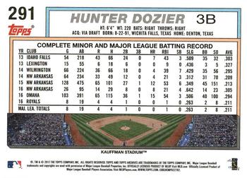 2017 Topps Archives #291 Hunter Dozier Back