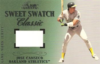 2003 Flair Greats - Sweet Swatch Classic Jersey #NNO Jose Canseco Front