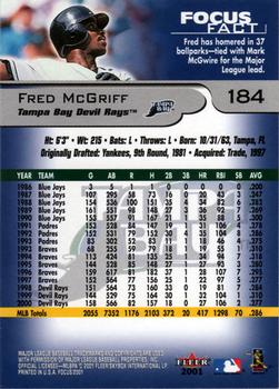 2001 Fleer Focus #184 Fred McGriff Back