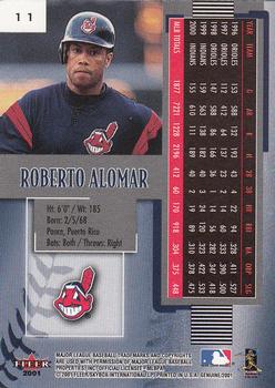 2001 Fleer Genuine #11 Roberto Alomar Back