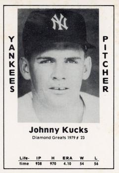 1979 TCMA Diamond Greats #23 Johnny Kucks Front