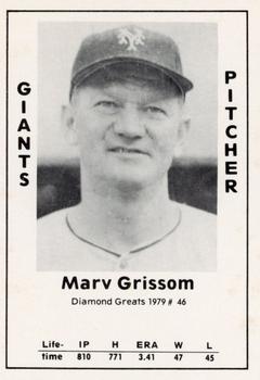 1979 TCMA Diamond Greats #46 Marv Grissom Front