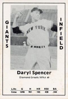 1979 TCMA Diamond Greats #49 Daryl Spencer Front